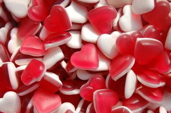Heart shaped sweets