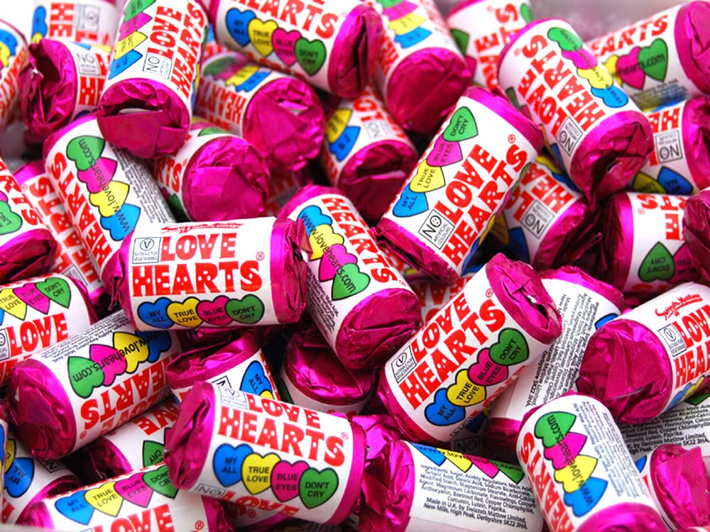 Love hearts sweets