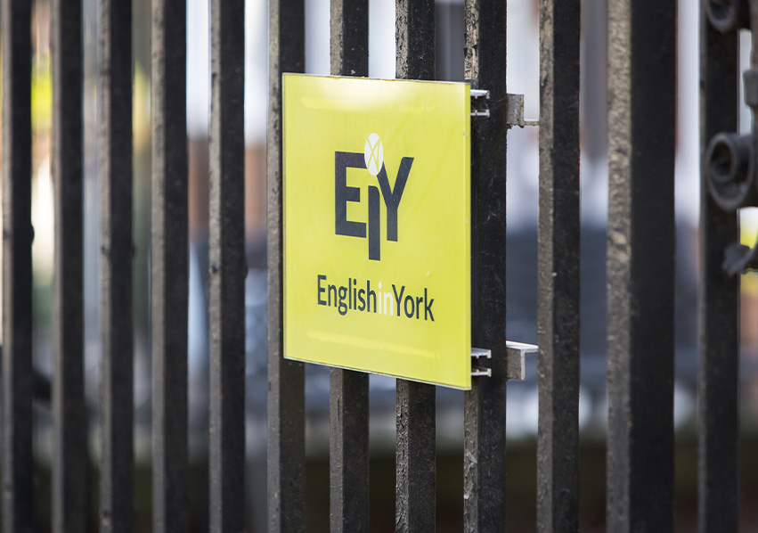 EiY Sign on the gate