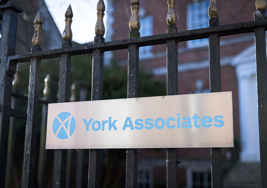 York Associates front entrance sign
